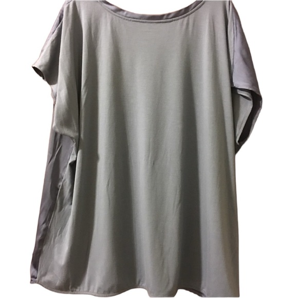 Lane Bryant Grey Silk Top Sz 22/24 - Picture 2 of 3